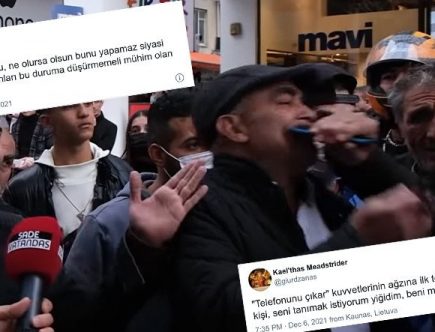 Böyle Olacağı Belliydi: 'Telefonunu Çıkar' Diyen Adamın Ağzına Telefon Sokulan Video Viral Oldu, İşte Tepkiler