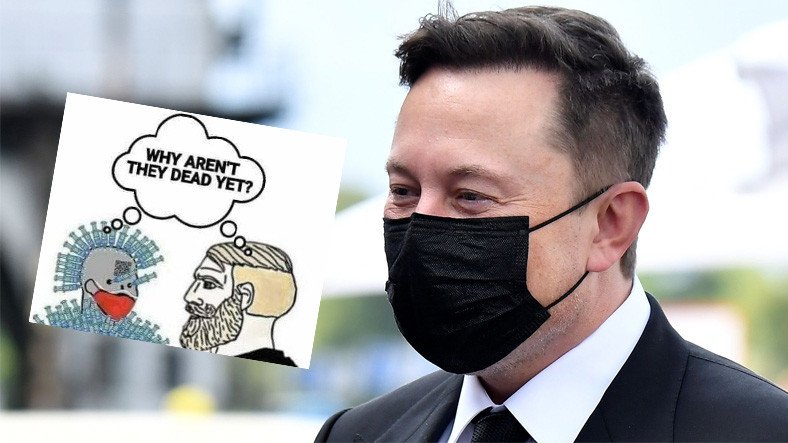 Elon Musk'tan Aynı Anda Hem Beğeni Hem de Tepki Toplayan 'Aşı' Karikatürü